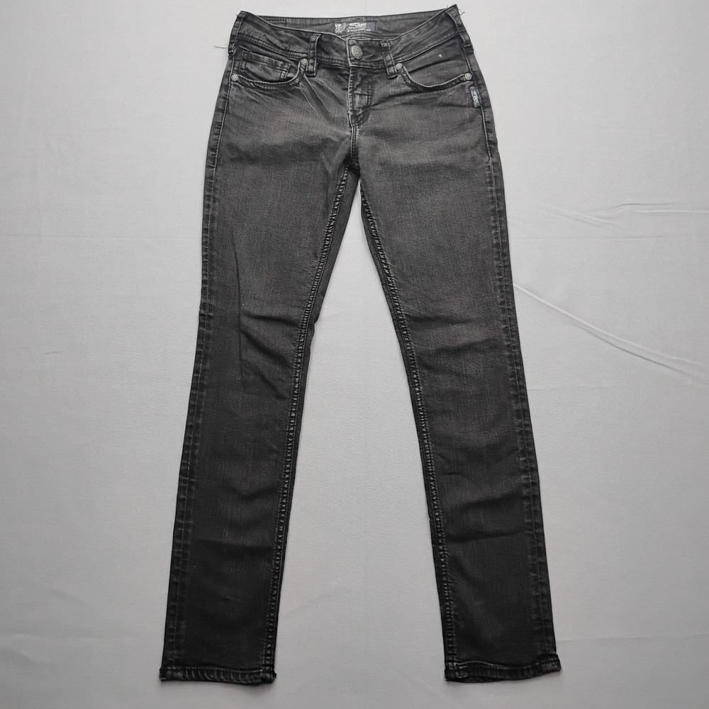 Women’s Slim Straight Jeans - Blackish Gray